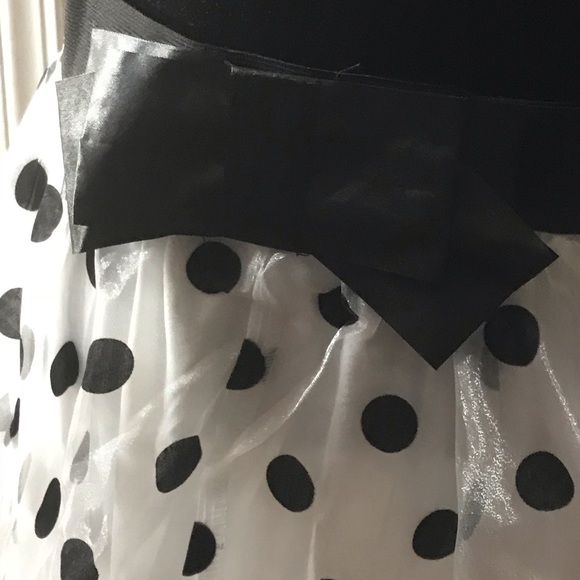 Poka dot sheer skirt with elastic waistband - Picture 1 of 3
